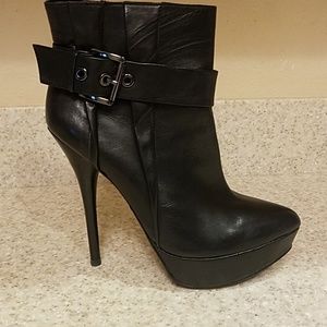 Black platform boots